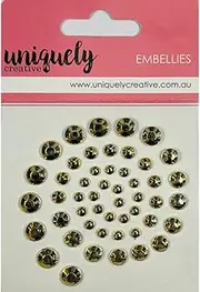 Uniquely Creative Rhinestones 50-Pieces, Gold