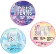 Crystal Glow Soothing Body Butter Set Citrine Shine, Aqua Vibes and Amethyst dreams
