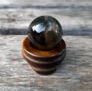 Tiger's Eye Sphere w/ Tiger's Eye Stand, Mental Clarity, Courage, Luck, Wealth