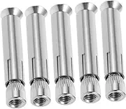 DOITOOL Versatile 5pcs Stainless Steel Expansion Bolts Multi-use Countersunk Screws Weatherproof Fasteners for Home Projects