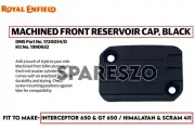 Royal Enfield BLACK FRONT RESERVOIR CAP For Himalayan & Scram / INT 650 & GT 650 (for: Royal Enfield)