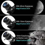 ABOTEC Telescope, 80mm Aperture Telescopes for Adults Astronomy & Kids& Beginner