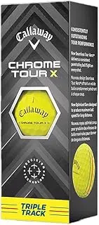 [Callaway] Golf Balls Chrome Tour X Triple Track Yellow Balls Pack of 3 BL CG CHRM Tour X YLW 24 TRPLTRK 3B PK