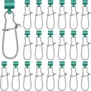 50 Pieces Fishing Line Sinker Slides with Duo Lock Fishing Clips with Hooked Sna