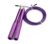 Adjustable Skipping Rapid Jumping Rope Cable, Ideal for Aerobic Exercise, Boxing, Speed Training, Endurance, MMA, and Fitness Gym-Purple