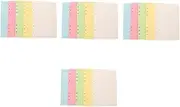 Operitacx 4sets A5 Loose Leaf Paper College Ruled 5 Set Refillable Planner Binder Supplies 100sheets*4