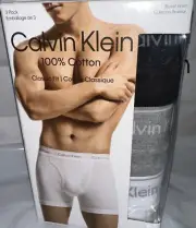 Calvin Klein Men's Classic Fit Boxer Briefs Underwear 3Pairs Black/White/Grey XL