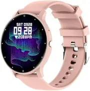 Smart Watch for Men Women, Touchscreen Smartwatch with Bluetooth, Sports Watch for Daily Use (Pink)