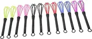 12pcs Hair Dye Blender Hairdressing Dye Whisk Hairdresser Supplies Hair Dye Cream Stirrer Mini Whisks for Hair Color Mixing Color Dye Tools Blenders Hair Color Dye Mixing Tools Abs