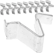 TOBBOMEY 10pcs Adjustable U Shaped Metal Shelf Clips Iron Partition Brackets for Office and Home Shelving Easy No Tool Install for Enhanced Stability and Storage