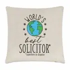 World's Best Solicitor Cushion Cover Pillow Funny Joke Favourite Lawyer Law