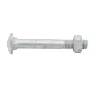 Zenith M10 x 75mm Hot Dipped Galvanised Cup Head Bolt And Nut - 2 PK - USA BRAND