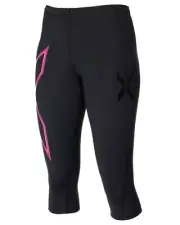 2XU | Womens Compression 3/4 Tights ( Black/Musk ) HOT BARGAIN