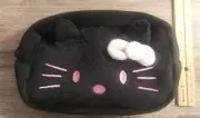 Sanrio Hello Kitty Plush Pencil Case Multiuse Bag Black