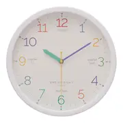 LEARN The Time White 30cm Silent Wall Clock