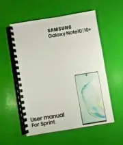Owners Manual for Samsung Galaxy Note10 10+ For Sprint 187 Pages W/Clear Covers!