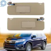 Sun Visor LH+RH Beige For 2017-2021 Honda Pilot 18-20 Ridgeline W/Lights Mirror