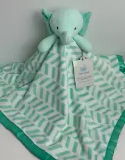NWT Cloud Island Mint Green Elephant Plush Satin XL Large Baby Security Blanket