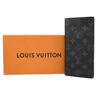 Louis Vuitton LV M61697 Brazza 經典黑老花對開零錢長夾