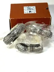 Silea Silver Plate Napkin Rings NIB Lot of 3 Christmas Bow