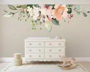 Rose Peach Flower Nursery Wall Sticker