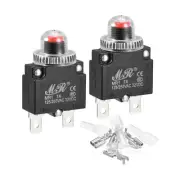 Circuit Overload Protector Kit 7A Push Button with Waterproof Caps 2 Set