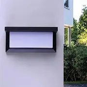 Clearhill Outdoor Solar Wall lamp, Dusk to Dawn Motion Sensor Solar Lantern, Wireless Exterior Solar Porch Lights Wall Mount Patio Fence Outdoor Light Fixture