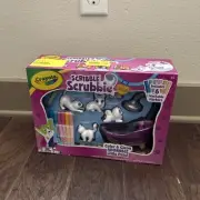 Crayola Scribble Scrubbie Playset Washable Markers Color Pet Figures Bathtub Toy