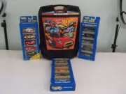 2015 Hot Wheels 100 Car Carrying Case / Pull Handle/ 3 Sets Vtg Hot wheels Sets