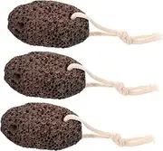 3pcs Pumice Stone Foot Brush Scrubber Pumice Foot Pedicure Scrub for Feet Callus Remover Hard Skin Remover Pedicure Tools Foot Dead Skin File Pumice Pads Volcanic Rock Black