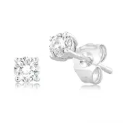 Luminesce Lab Grown 0.30Ct Earring & 0.30Ct Diamond Pendant Set With Adjustable Chain in 9ct White Gold