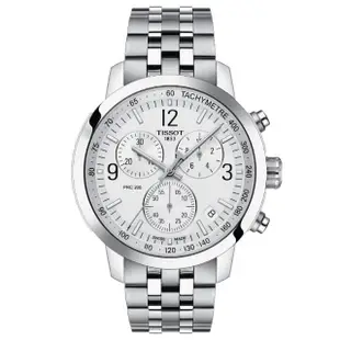 【TISSOT 天梭 官方授權】PRC200 CHRONOGRAPH 三眼計時腕錶 / 43mm 母親節 禮物(T1144171103700)