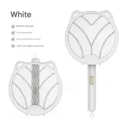 White 4-in-1 Foldable Electric Mosquito Swatter - Rechargeable Bug Zapper with U