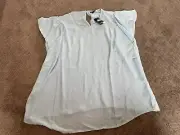 Torrid Women’s Georgette Colman Flutter Shot Sleeve Blouse Skyway Size 1X