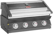 BeefEater 1600 Series Dark 4 Burner Built In BBQ w/ Cast Iron Burners & Grills - Body Only