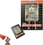 The Body Deck, Unique Transparent 3D Image of Human Anatomy Playing Cards Clear, Waterproof Plastic X-Ray Vision Skeleton Playing Cards Deck, Educational and Fun Science Gift (1set)