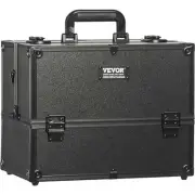 VEVOR Makeup Train Case 370MM Large Portable Cosmetic Case, 6 Tier Trays Prof...