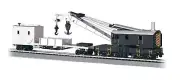 Bachmann 16149 HO Scale Painted Unlettered - 250-Ton Steam Crane & Boom Tender