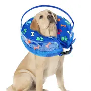 Soft Inflatable Dog Cone Donut Cone for Dogs with Enhanced Anti Licking Baffle