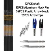 12pcs Arrows Carbon Arrow Shafts Arrow Pin Nock ID4.2mm Compound Bow