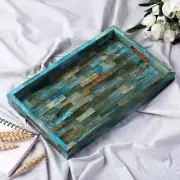 Decorative Tray Verdigris Ideal Ottoman 12x8 Inch