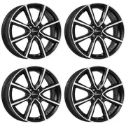 4 Dezent TN dark wheels 6.5Jx16 4x100 for Renault Captur Clio Grand Modus Grand
