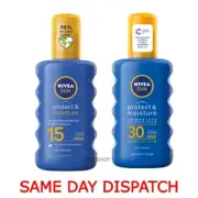2x Nivea Sun Protect & Moisture Sun Spray Moisturising Suncream SPF30 & 15