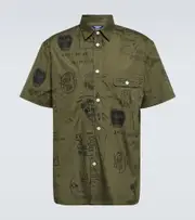 [Junya Watanabe] Junya Watanabe x Basquiat cotton shirt UK 15,5 green