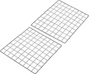 uxcell 18"x18" Wire Grid Panel, 2 Pack Board Photo Pictures Memo Display Grid Panels Hanging Organizer Wall Decorative Panel for Home Office Wedding, Black