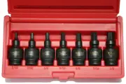 7Pc. 3/8" Drive Universal In Hex Impact Sockets Set 3/16" 1/2" T&E Tools 97388