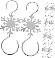 LABRIMP 10pcs Metal Hangers Christmas Lights Merry Christmas Cake Topper Ornament Hangers Christmas Tree Ornaments Christmas Decorations Christmas Tree Hook Fall Decor Bells Iron Silver