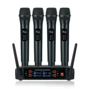 RK-148 Pro Wireless Microphone System with 4 Cordless Microphones for KTV Meetin