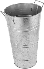Levemolo Rustic Vintage Iron Flower Bucket Vase for Home Office Decor Country Metal Flower Vase for Plant Arrangement Present for Gardening Enthusiasts