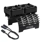RC Cooling Fans 1/5 16000 High RPM 40Mm Twin Motor Cooling Fans W/Metal Heatsink